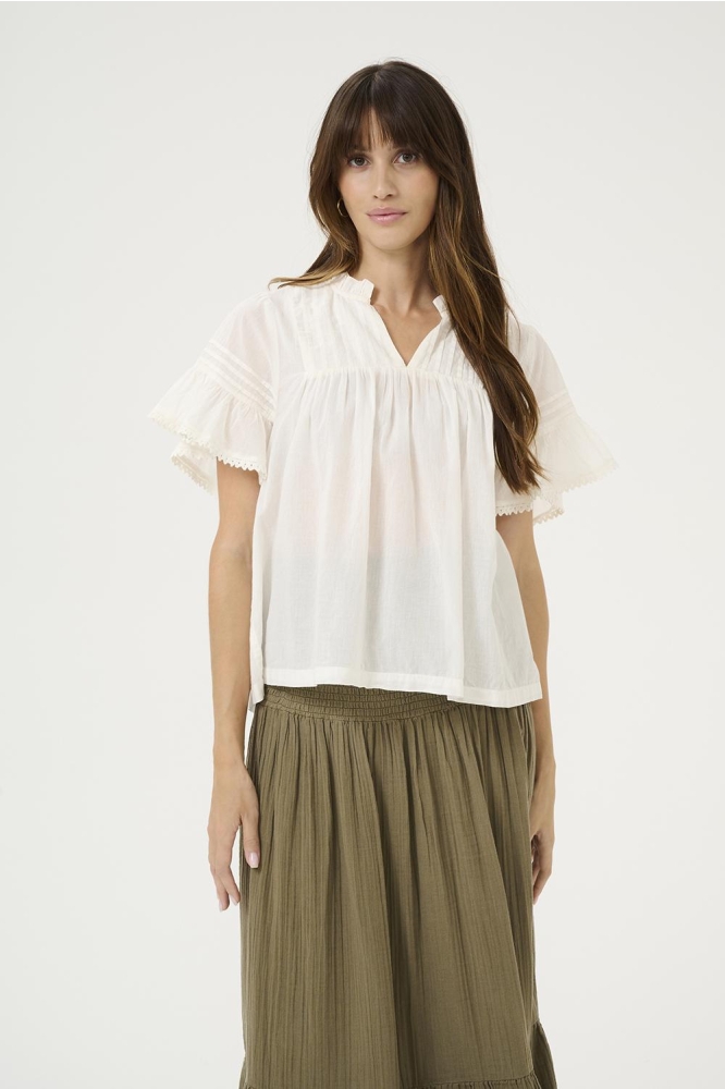CUCYBELLE SS BLOUSE 50111937 500013 SPRING GARDENIA